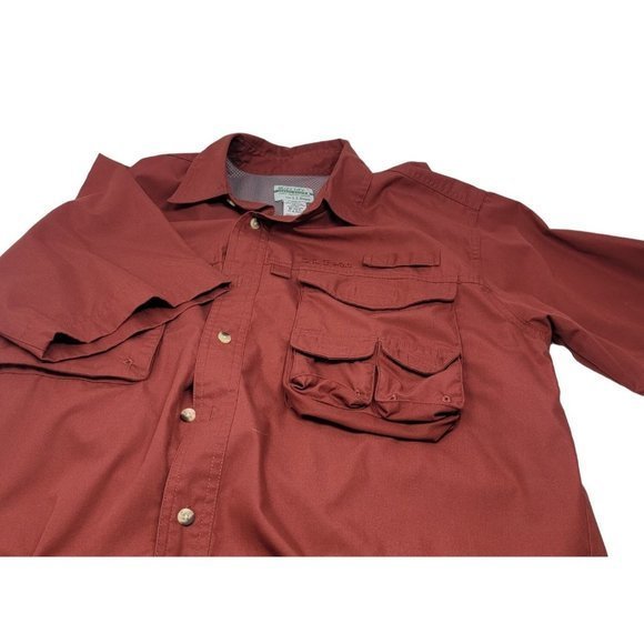 Men's LL Bean Buzz Off Button-Down Casual Short Sleeve Fishing‎ Shirt Size M-Reg - Picture 6 of 6